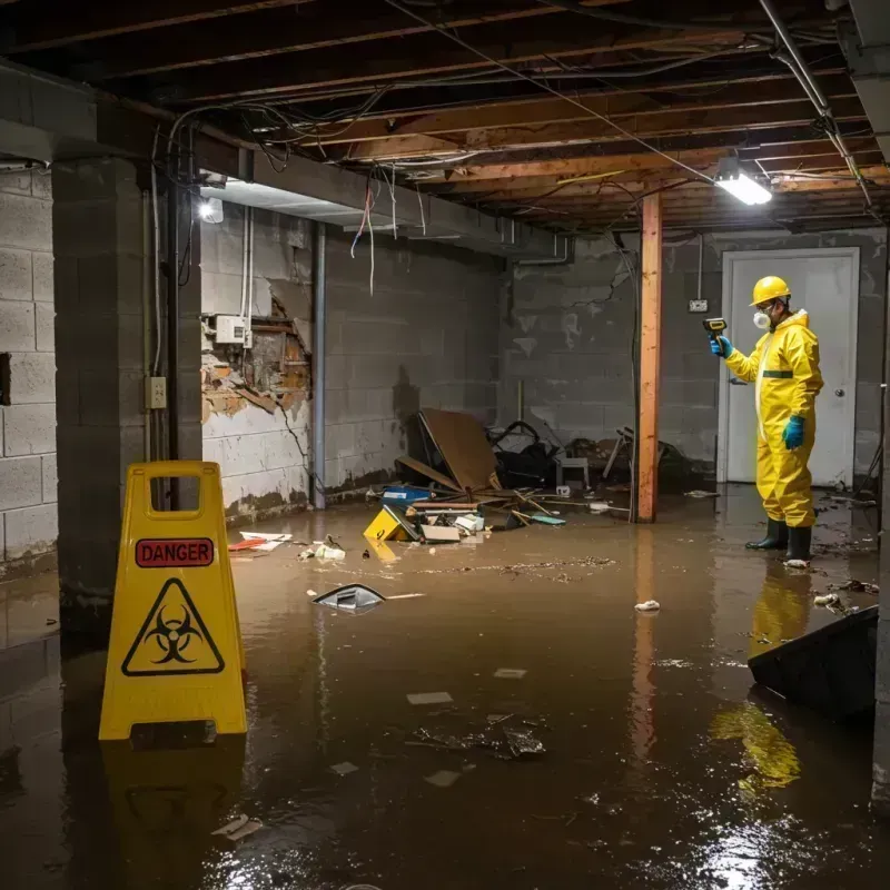 Flooded Basement Electrical Hazard in Bolivar, MO Property